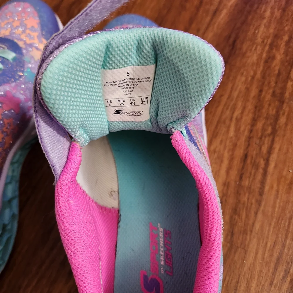 Skechers Kids' Starry Light-Up Sneakers - Multicolor - Picture 4 of 6